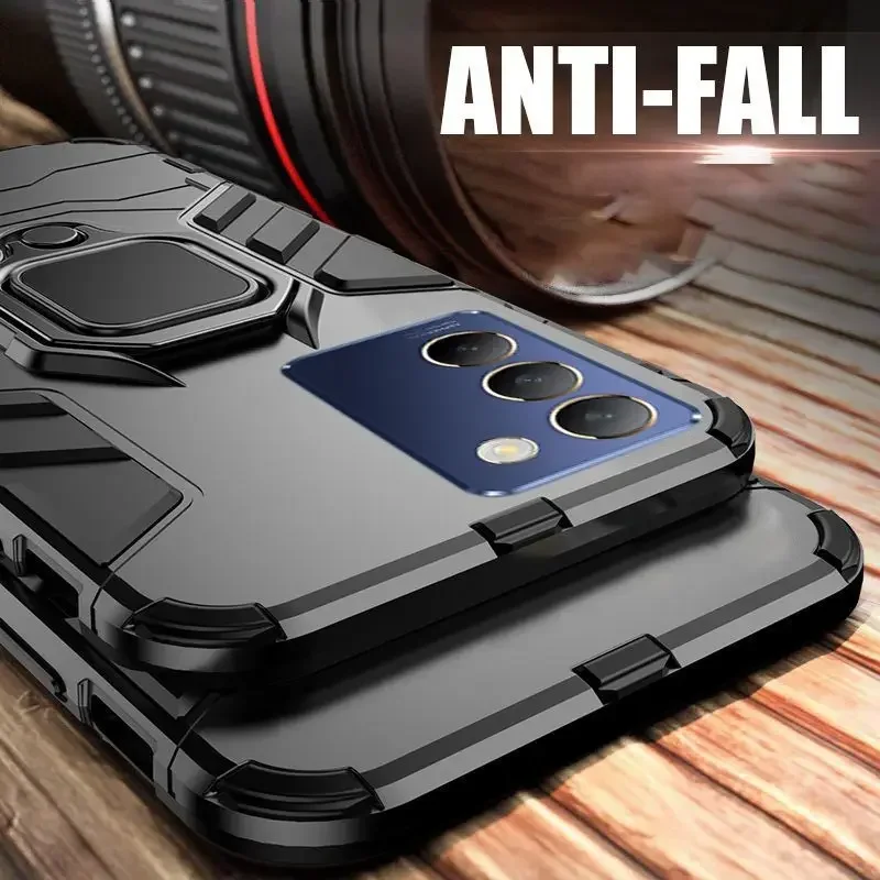 

Case For VIVO V30 Lite Ultra-Thin Armor Bracket Ring Shockproof Hard Cover For VIVO V30 5G V30 Pro V40 SE 5G 80W Shell