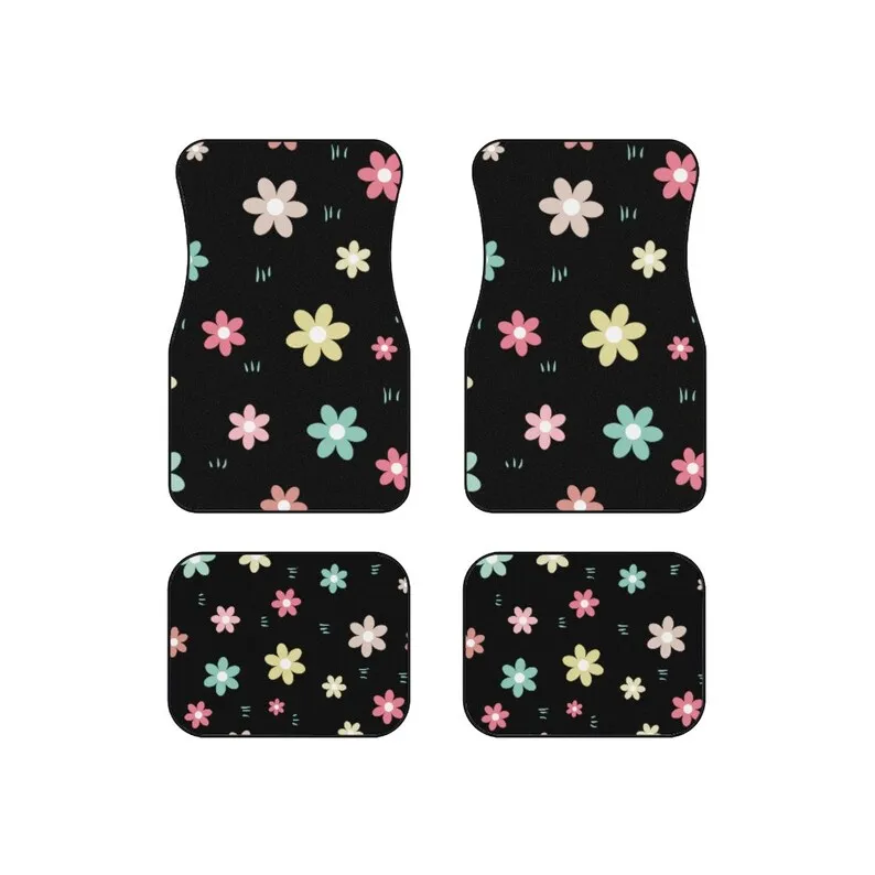 Girly Floral Car Mats (Set of 4)