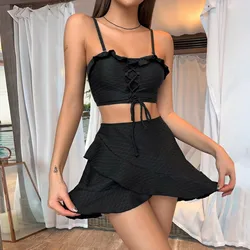 Bikinis Sets For Women High Waisted Women'S 3 Piece Bathing Suits Halter Ring Bikini Set Bikinis De Mujer