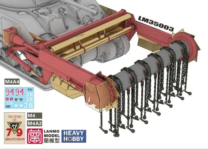 LANMO LM-35003 1/35 Sherman MKⅠ“Crab”- Mine Flail Tank