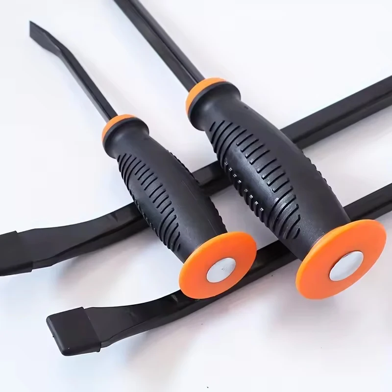 Heavy Duty Pry Bar For Lifting And Prying Industrial Grade Thicken Crowbar with Angled Tip Protective Hammer Strike Cap Handle