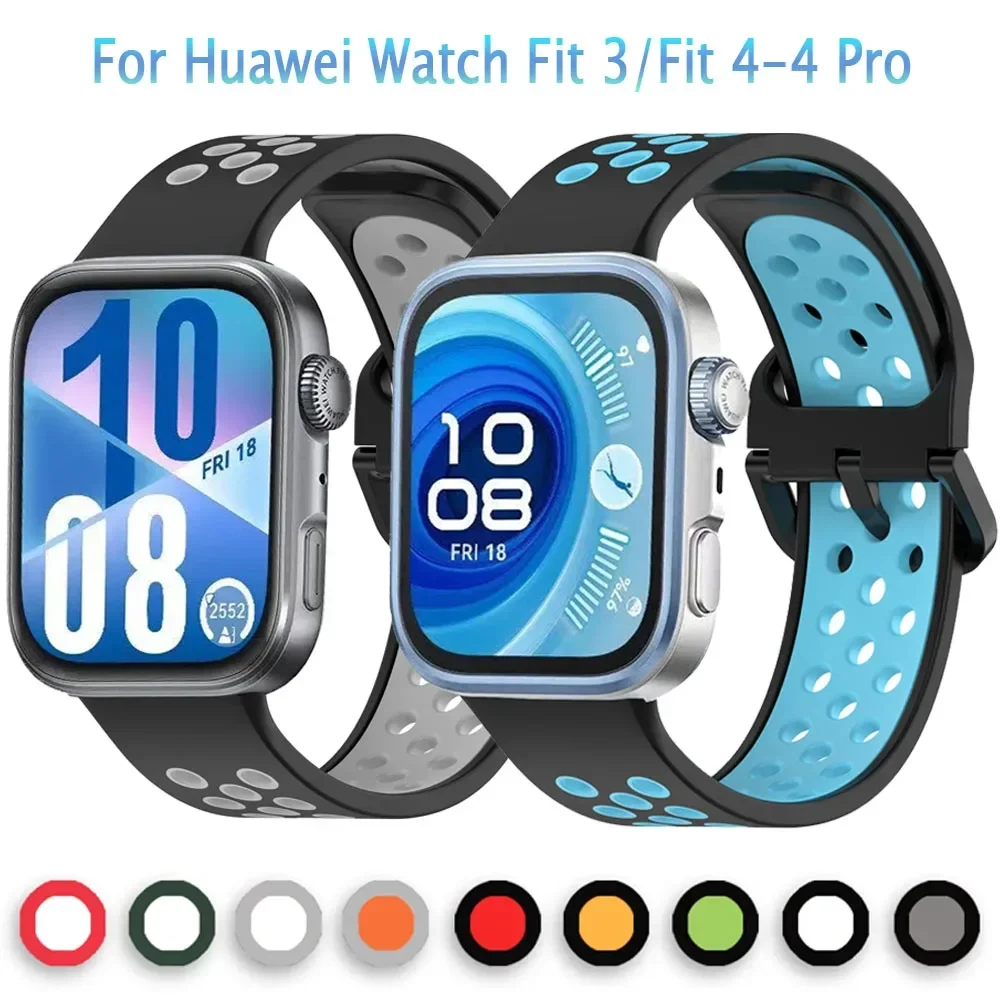 �y�Z�[�����z�\�t�g�V���R���X�g���b�v Huawei Watch Fit 3/4/4 Pro �X�|�[�c�p ���K�ŒʋC���̂��郊�X�g�o���h Huawei Watch Fit 4/3/4 Pro �o���h�p