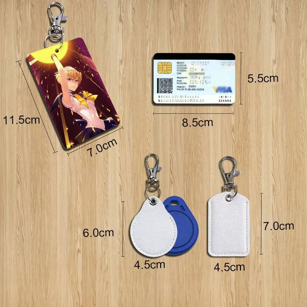 Haruka Tenoh Sailor Moon Uranus Card Holder With Keychain Executive Protection For Bank Credit Subway Bus Case