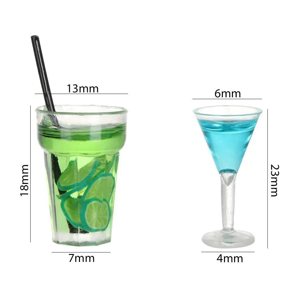 1 Stuk Baby Geschenken Micro Landschap Diy Cocktail Miniatuur Eten Spelen Schieten Mini Fruit Thee Scene Model Pophuis Accessoires