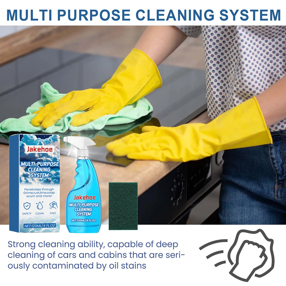 120ml Foam Cleaning Agents With Scouring Pad Safe Gentle Stain Remover For Most Kitchen Utensils