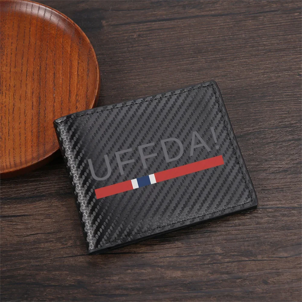Letters exclamation mark flag design Men's Wallets Simple Business Modern Stylish Printing Design Gifts For Father Boyfriend Chr