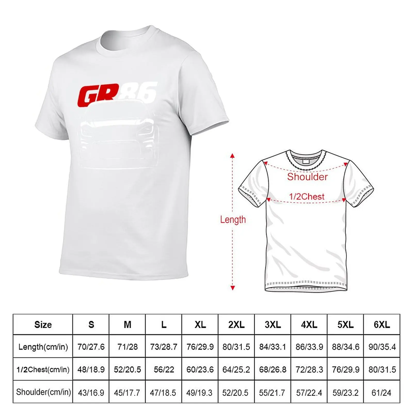 GR86 Silhouette T-Shirt man t shirt graphic t shirts for man cotton soft T-Shirt