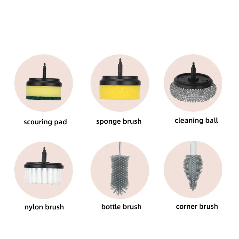 Replaceable Cleaning Brush Heads for Multifunctional Electric Cleaning Brush 4 PCS/6 PCS