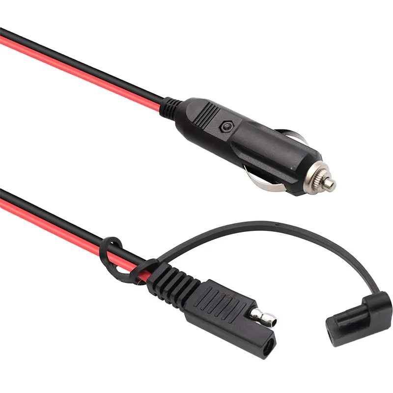 Heavy Duty 12AWG 2M SAE303 Cigarette Lighter Charging Cord Car Power Cable with LED Indicator and On/Off Switch