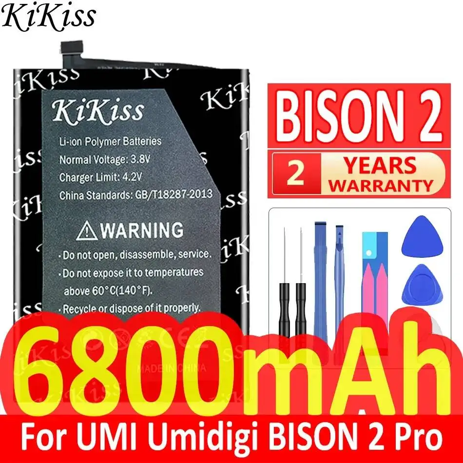 

Аккумулятор для мобильного телефона Umidigi Umi Bison 2 Pro, высокая совместимость, длительное время работы, 6800 мАч
