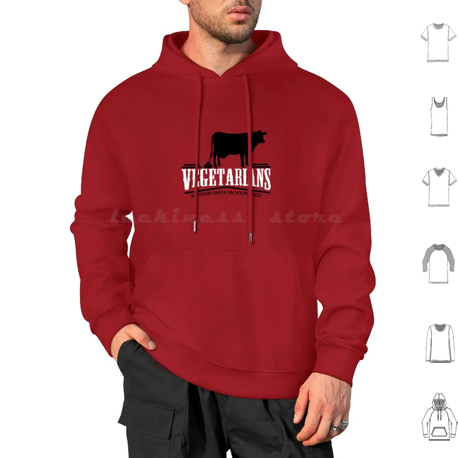 Sudadera con capucha de algodón de manga larga para hombre y mujer, prenda de vestir con estampado de My Feed, shots On Your Foods, Veggie, Vegan, Cow Shits, Focus, No Veg, Meat, Bbq