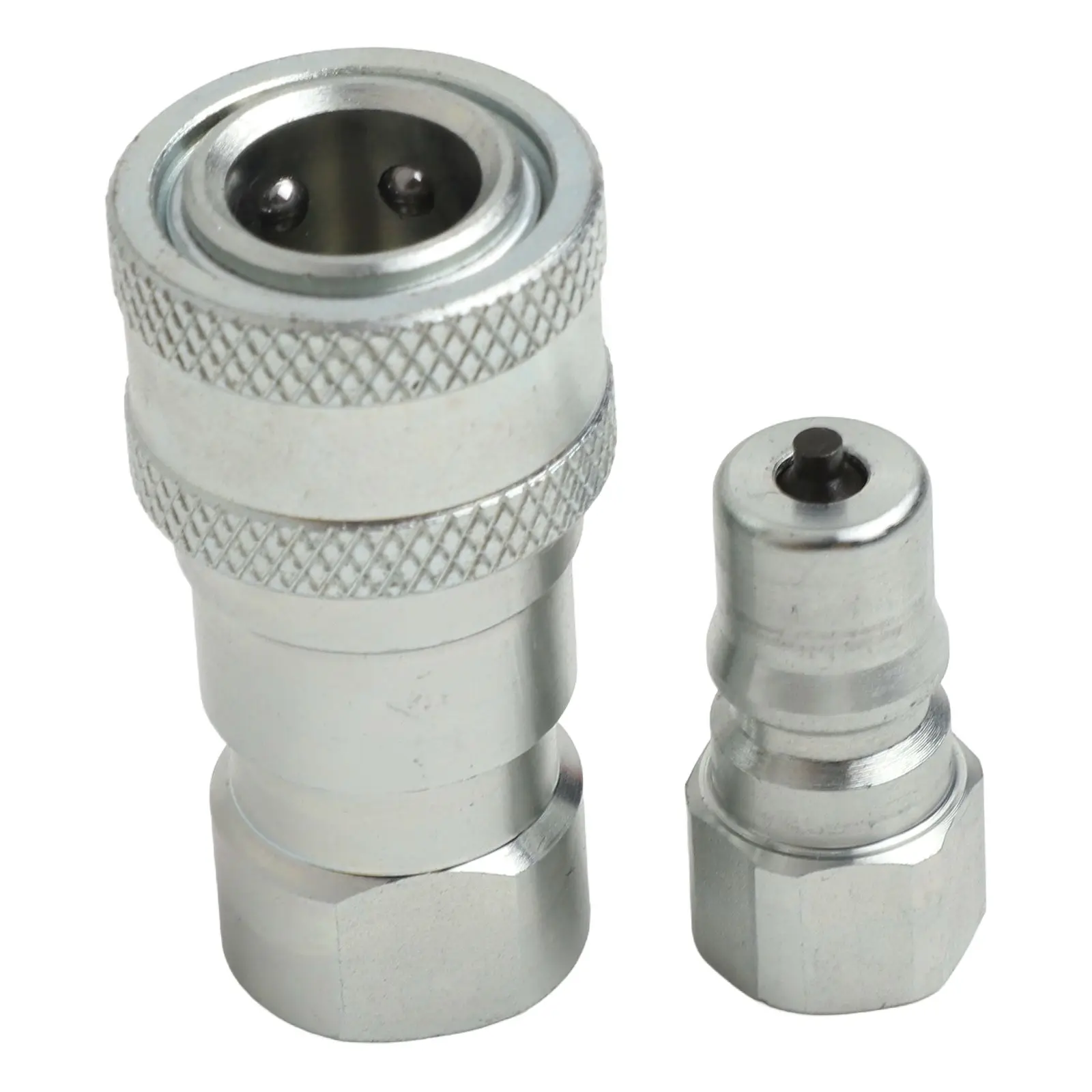 Accoppiatore in acciaio al carbonio Raccordo per tubi femmina Chiusura automatica della valvola Facile disconnessione Compatibile con alta pressione 10,9 mm 0,43 pollici