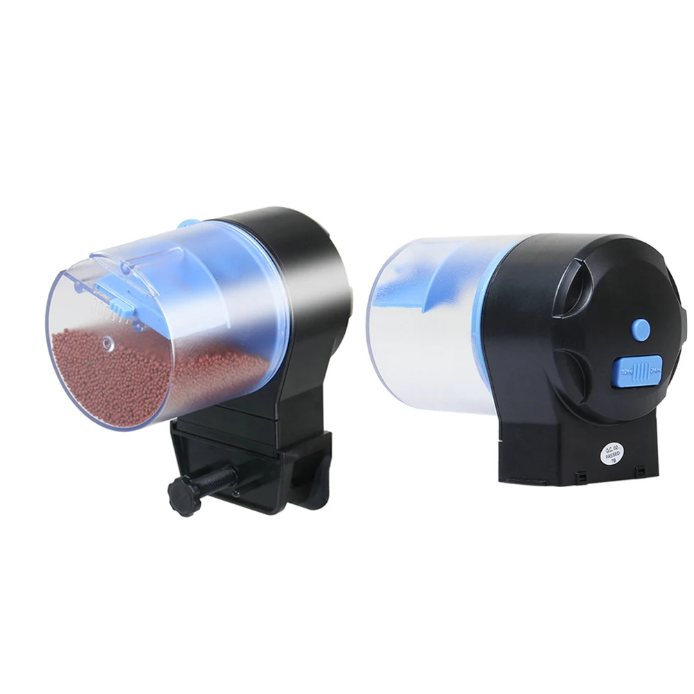 

Automatic Fish Feeder Blue Operated Aquarium Fish Food Dispenser Timer Adjustable Outlet Auto Feeding for Home Travel