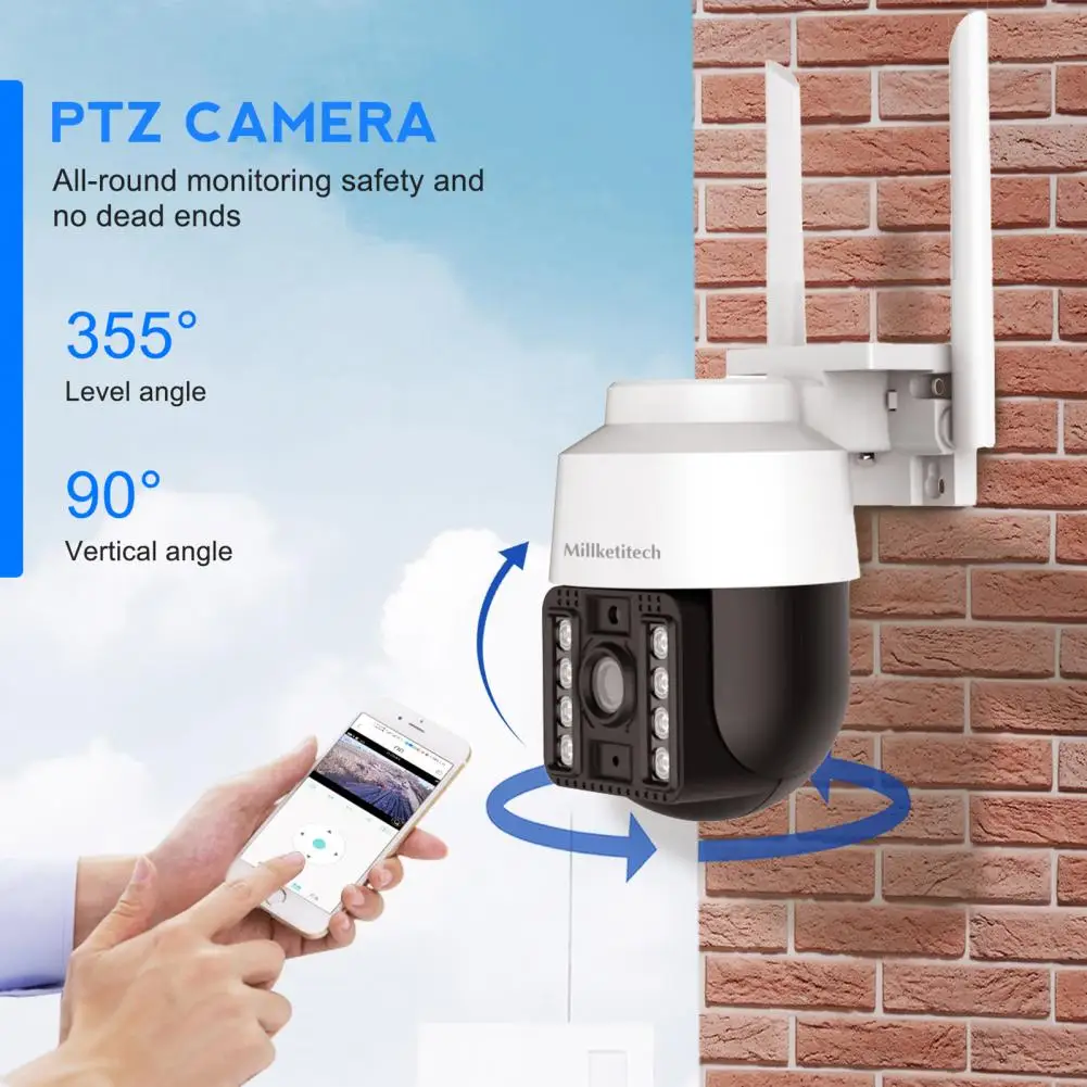 Farfi Smart 2MP kamera Wifi Mini PTZ H 265 pelacakan otomatis ONVIF kamera IP nirkabel AI deteksi manusia sumber cahaya ganda