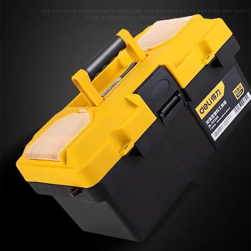 Imagem -05 - Deli-plastic Hardware Toolbox Espessado Case Ferramentas de Armazenamento Multifunções Household Electric Drill Tool Box 12 14 17