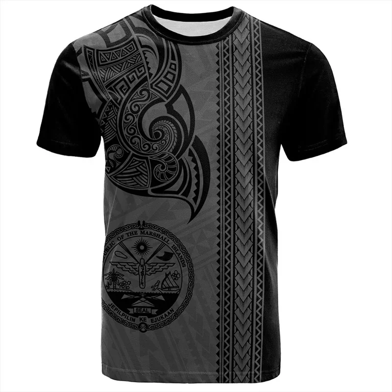 3D FSM Marshall Islands National IndependenceDay Printing T Shirt The Republic-of Marshall Islands Flag Graphic Shorts Sleeves
