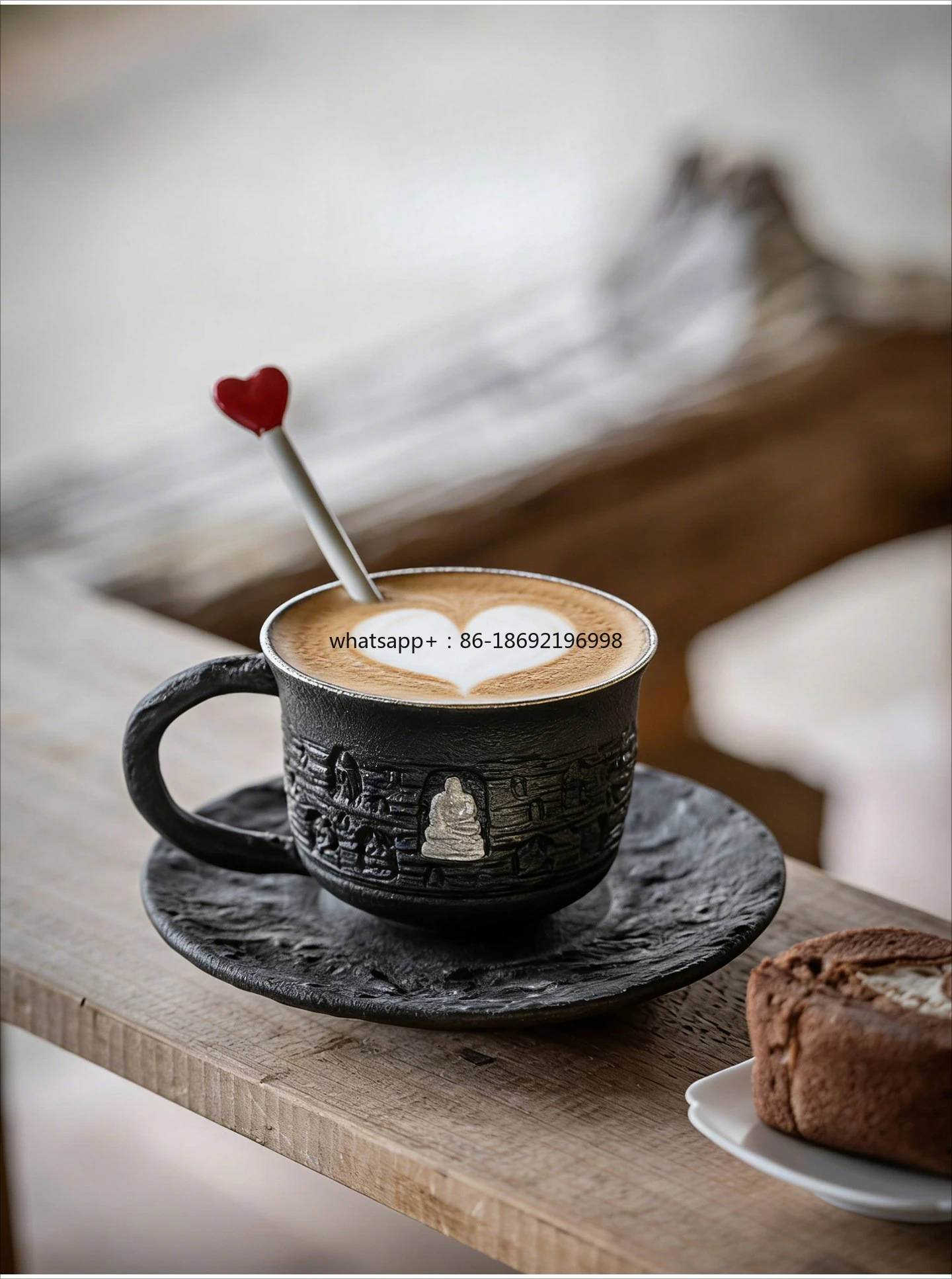 250Ml Handmade Coffee Cup Household with Handle Breakfast Cup Office Drinking Water Latte Cup