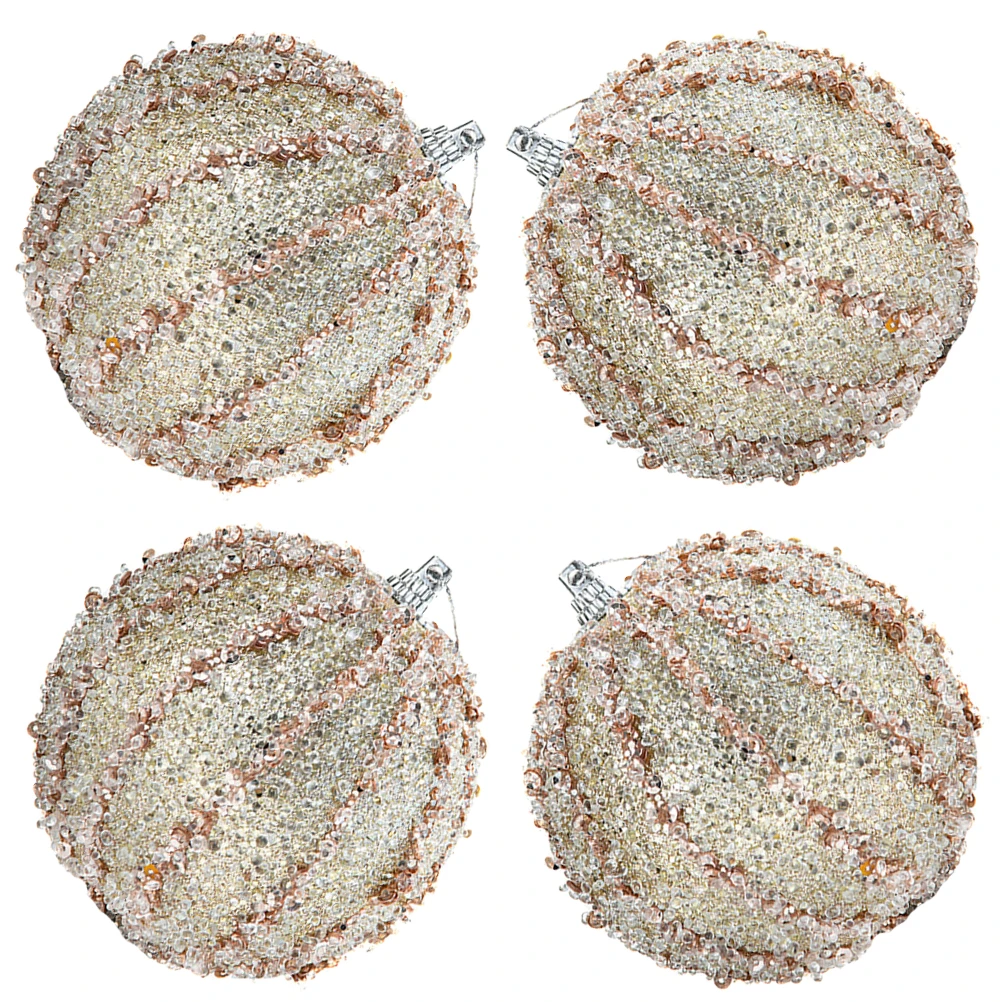 

4pcs 8cm Christmas Decoration Balls Durable Foam Hanging Ornaments for Tree Party Decorchristmas decorative