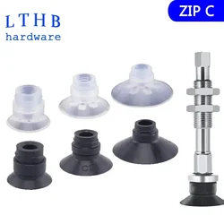 10 Pcs SMC Type C Series Flat Ribbed Vacuum Suction Cup ZP-10CS/ZP13CS Silicone Nozzle Pneumatic Sucker Manipulator Accessories