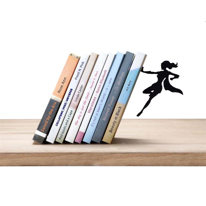 Креативная металлическая книжная полка Супермена, подставка для книг, креативный блок для книг, книжные полки, книжные полки, стол для хранения книг, декоративный подарок