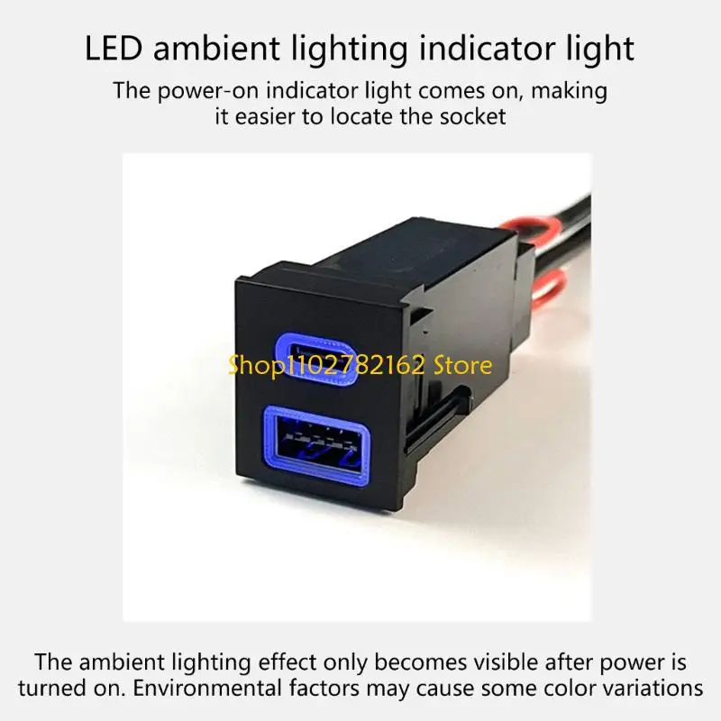 

547B Double USB Car Chargers For Vehicle Provides Fast Charging Via PD QC3.0