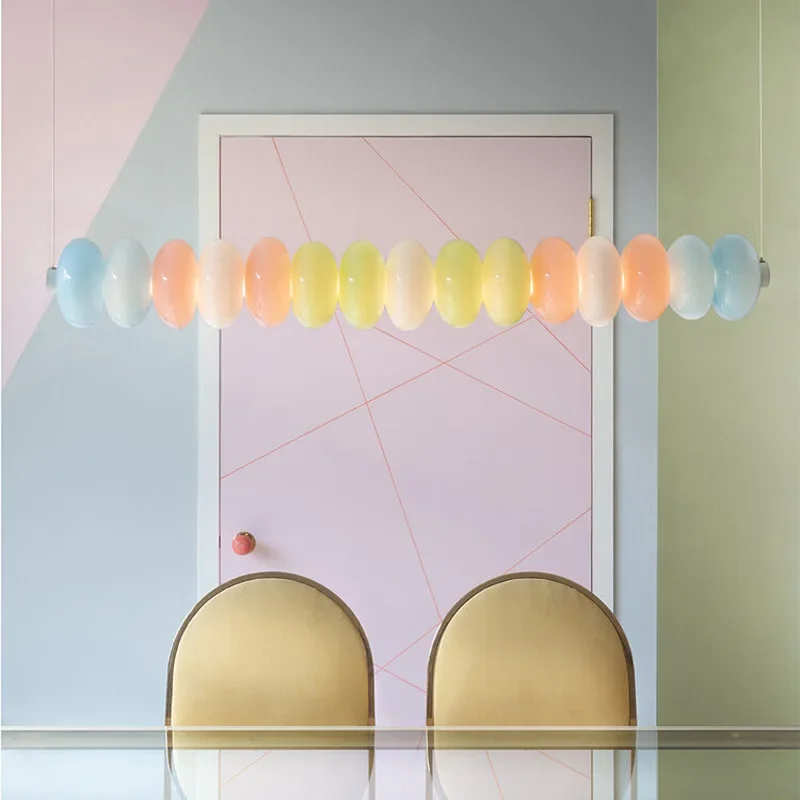 Colored Glass Candy Pendant Light - Creative Ceiling Lamp for Living Room, Children's Room & Bedroom