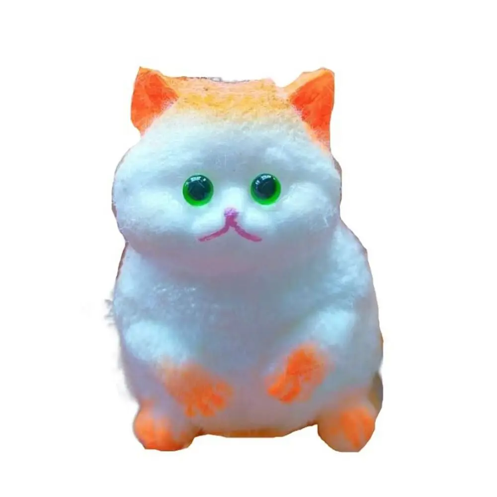 かわいいゆっくり反発する大きな猫のぬいぐるみ、動物漫画シミュレーション猫スクイーズおもちゃ、柔らかいカラフルな猫のフィジェットおもちゃ、オフィス用