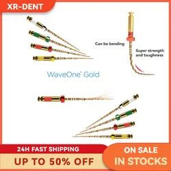 Arquivos rotativos dentais para o tratamento do canal radicular, instrumento da odontologia, reciprocando, 1 ouro, onda