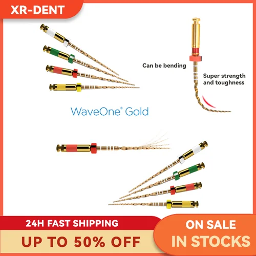 Limas rotativas de onda Dental One Gold, tratamiento de conducto radicular Endo, instrumento de odontología, limas Endo alternativas dentales
