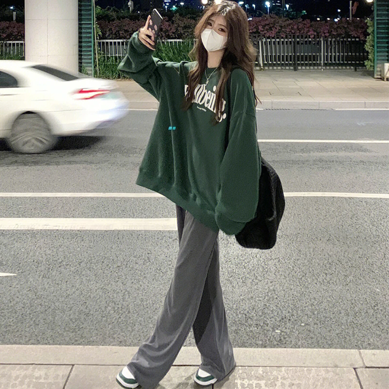 

Женские толстовки, альтернативная одежда, чистый белый цвет, милая дорожная осенне-зимняя подкладка с цветочным принтом, термовязаная рабочая униформа