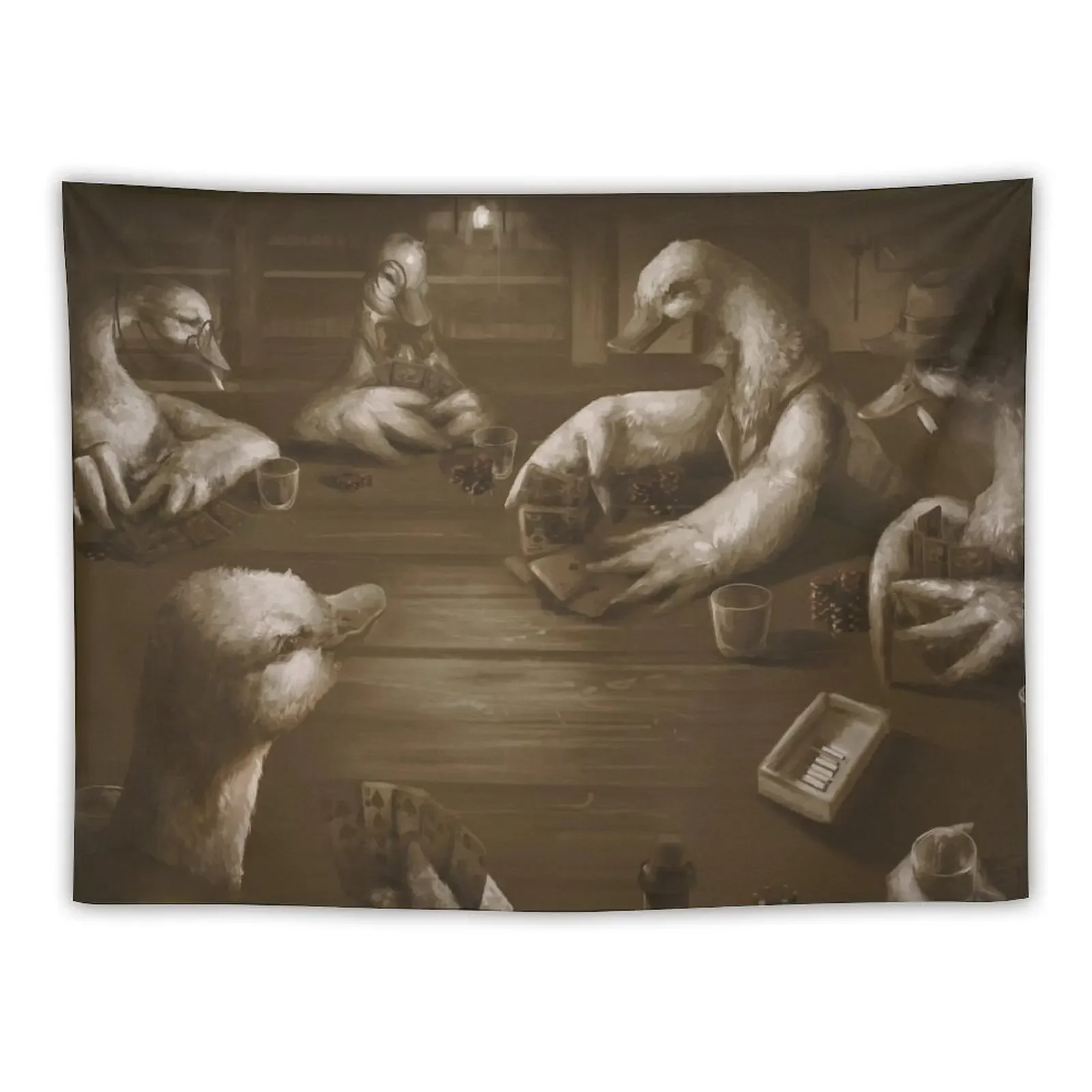 Ducks playing poker Tapestry Wall Deco Wall Decoration Items Tapestry