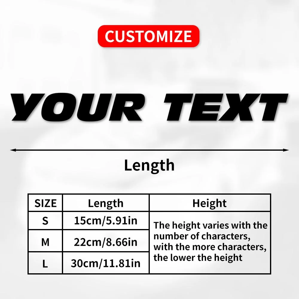 1PC Custom Motorfiets Stickers Waterdicht Vetgedrukte Letter Stijl DIY Brandstoftank Auto Raam Zijkant Carrosserie Scooter Helm Fiets Vinyl Decals