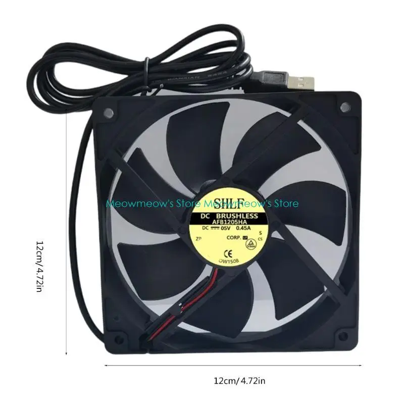 مروحة تبريد USB W91A لحالات الكمبيوتر الشخصي بسرعة وهادئة USB5V مروحة محرك بدون فرش