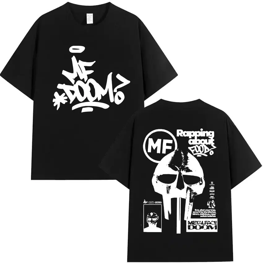 Rapper MF Doom 2024 Album Tee Shirt Madvillain Metal Face Hip Hop Clothing T-shirt Men's Women Vintage Oversized Cotton T Shirts