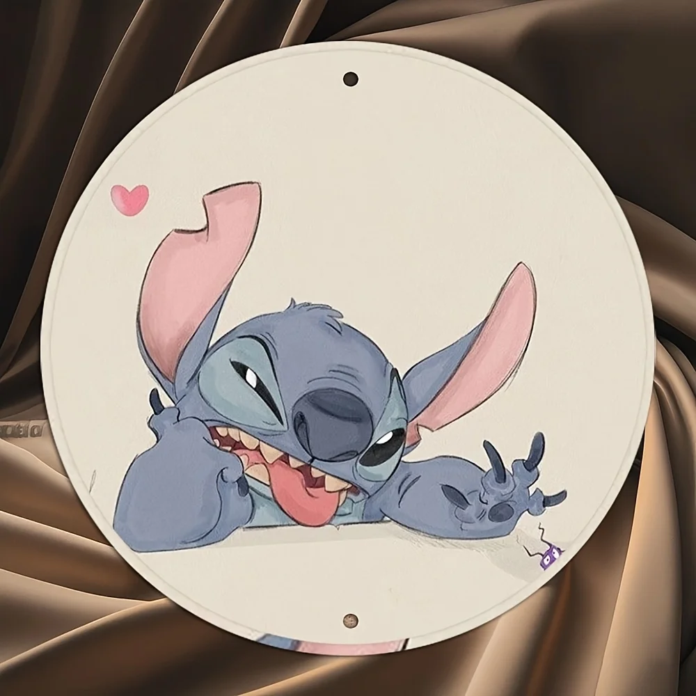 1 قطعة ، غرزة ، لوحة ألومنيوم مستديرة رائعة ، لوحة جدارية من الألومنيوم المعدني المستدير ، ديكور جدار ، ديكور منزلي غير رسمي على الموضة على سطح الطاولة