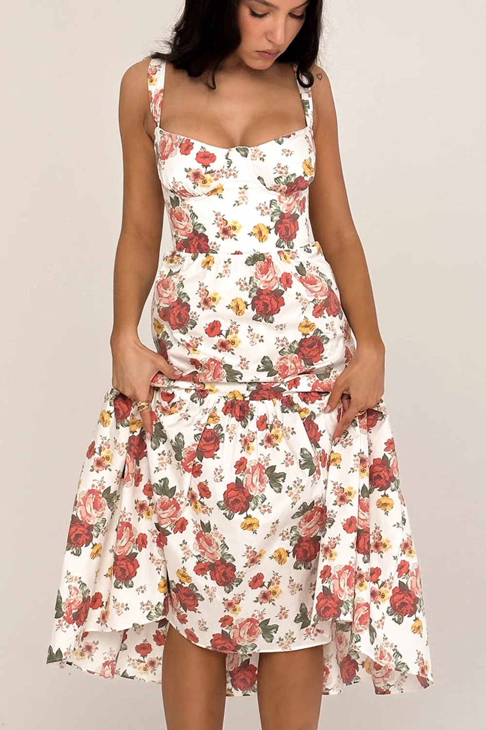 Vestido longo floral bodycon elegante feminino, streetwear de férias na praia, roupas de festa, verão, 2022