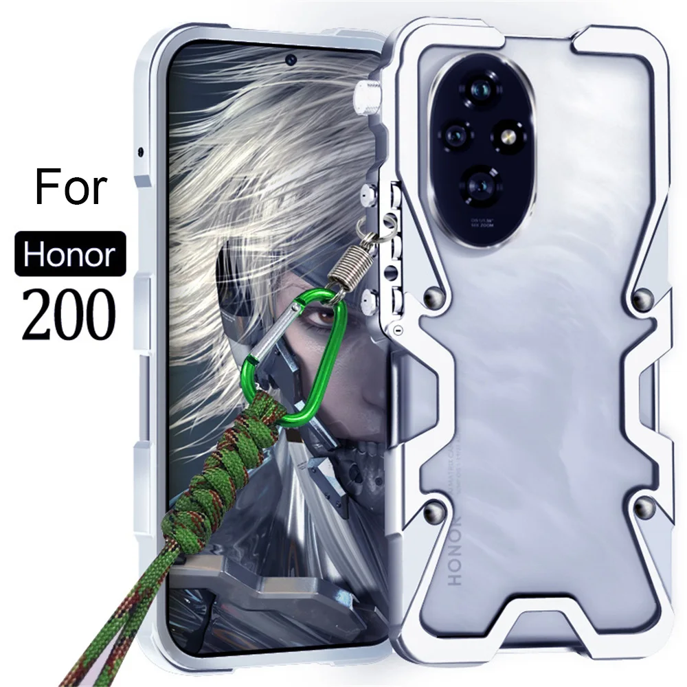 Shockproof Metal Bumper Case For Honor 100 200 Case Luxury Aluminum Cover High Quality Funda For Honor 100 200 Pro 200 Lite Case