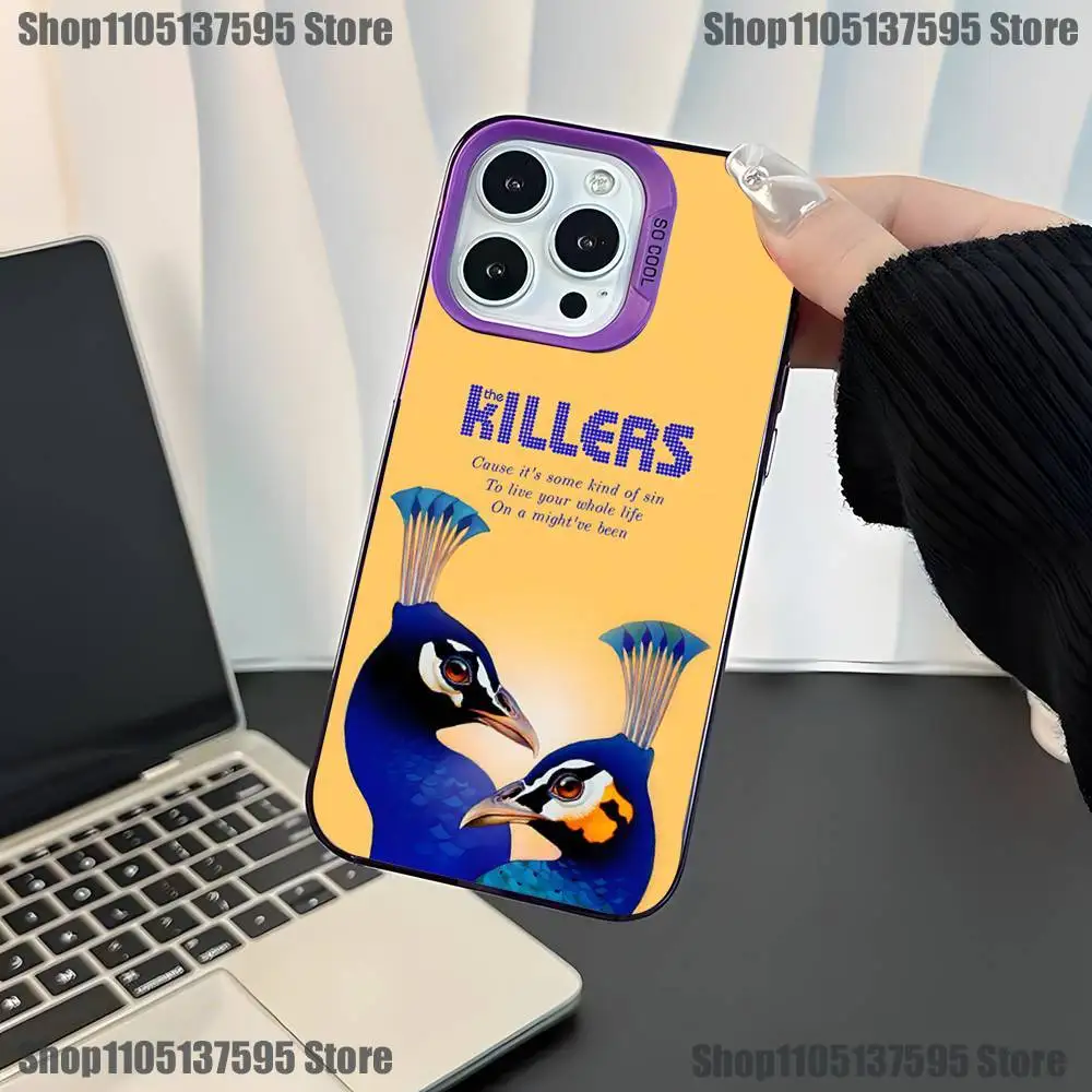 밴드 더 K-킬러즈 아이폰 17,16,15,14,13,12,11,미니,프로,E,SE4,XS,MAX 퍼플 캔디 매트 커버 폰 케이스