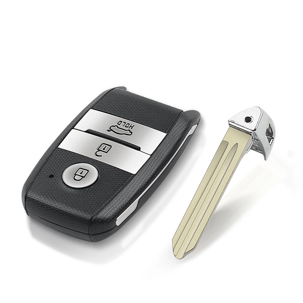 KEYYOU 3 Buttons Smart Remote Car Key Shell Cover For Kia Picanto Optima Sorento Sportage Uncut Blade Replacement