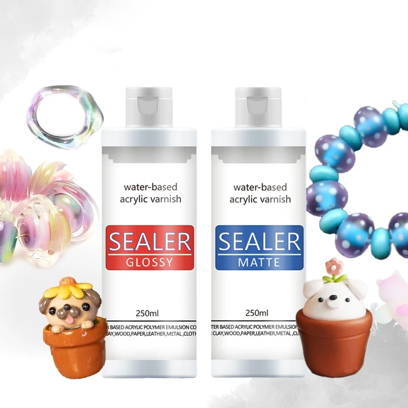 20/60ml Water-based Acrylic Varnish Sealer Glossy Sealer Matte Non-toxic Seal Gloss Oil Quick Drying Sealant Crafts Supplies image 5