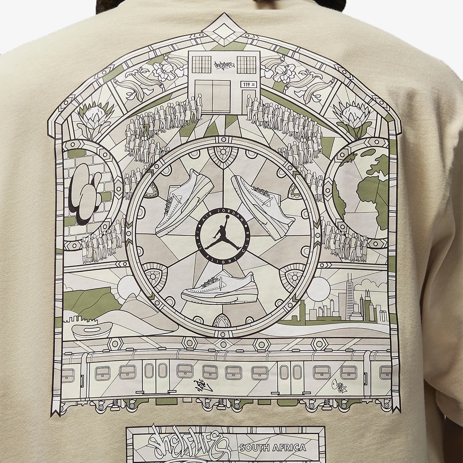 تي شيرت Nike Genuine Jordan x Shelflife للرجال برقبة دائرية DV7001-206