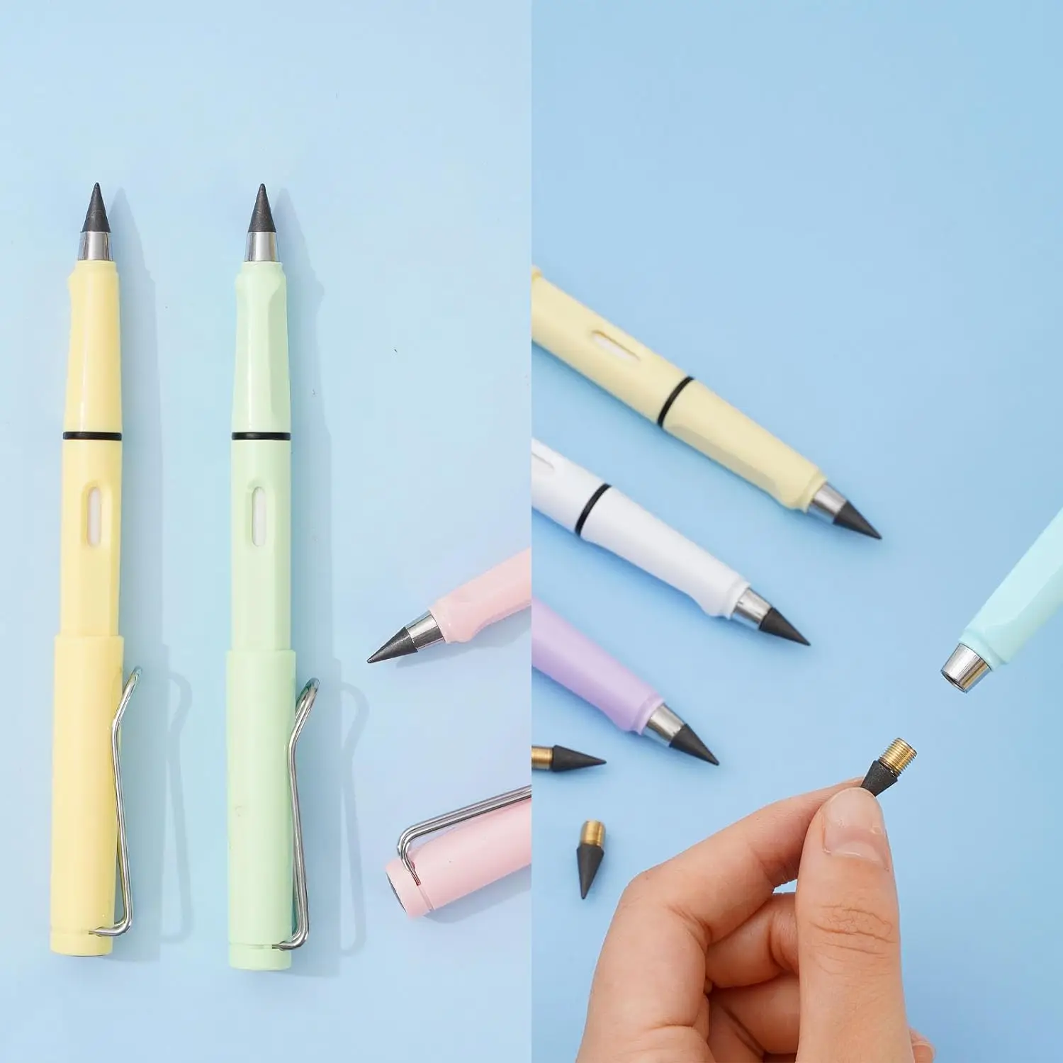 Extron-Crayon éternel mignon pour toujours avec gomme, stylo de vêtements avec résubdivision