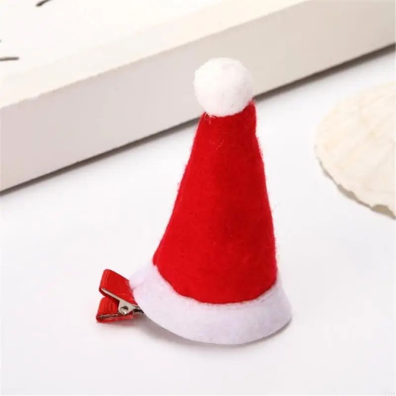 N7yf Cappello Natale Clip Babbo Natale Clip copricapo Cappello natalizio Hairpin