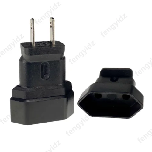 US 2 플랫 핀 A 타입 여행용 어댑터, AC 전원 플러그 어댑터, 유럽 CEE7/16 콘센트, NEMA 1-15P 250V 10A 