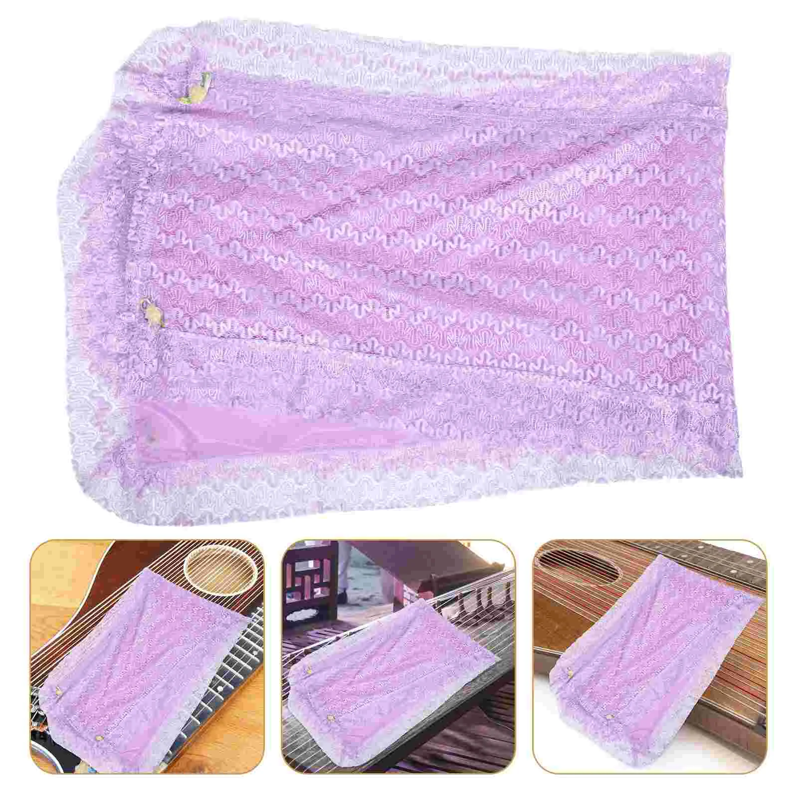 

Lace Fabric Zither Protector Cover for Chinese Zither Decorative Musical Instrument Cover Protective Musical Instrument Cover