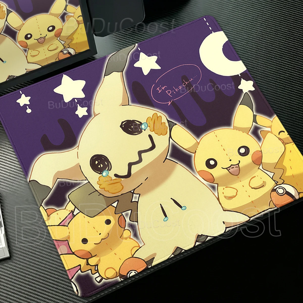 Pokemon Cute Mimikyu Mouse Pad Carpet Laptop Locking Edge Game Keyboard Mat Mousepad Small Gamer Accessories Rubber Table Mats