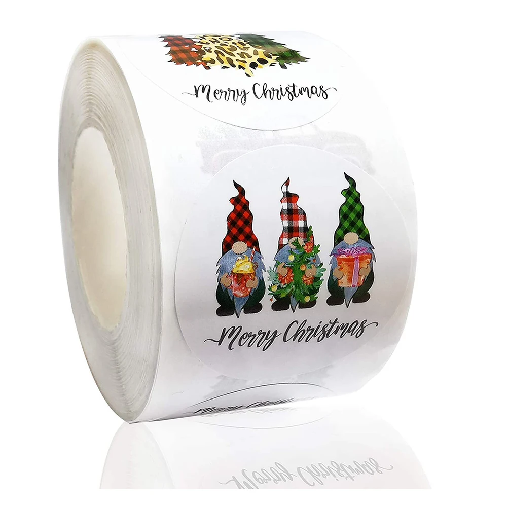 

Santa Claus Stickers Decorative Cartoon Stickers Christmas Gifts Happy Stickers Envelopes Stamps Cards Packaging