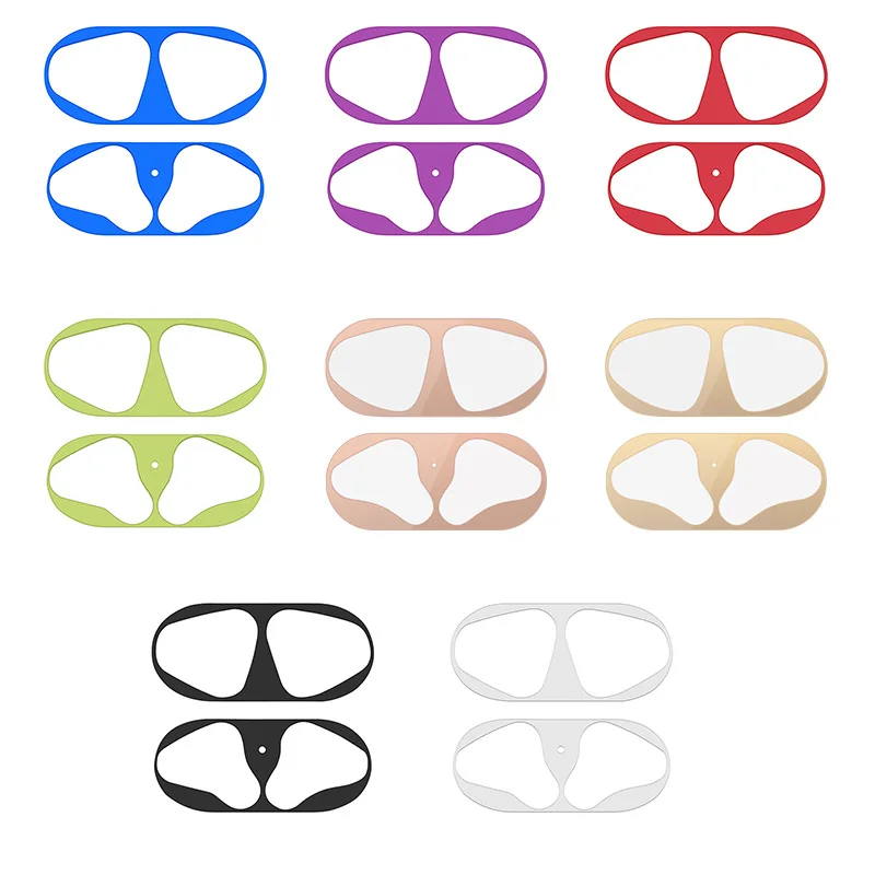 Para airpod 4 pro2 metal poeira guarda adesivo caso para apple airpods 3 fone de ouvido capa para airpods 1 2 3 caixa carregamento fone de ouvido