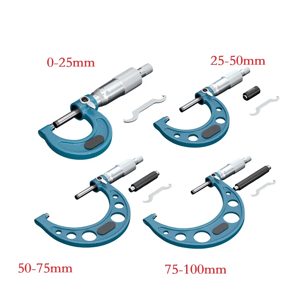 

Профессиональный наружный микрометр для машиниста 0,0001 дюйма, градуировка 0-25 мм, 25-50 мм, 75-100 мм для инженерных и производств