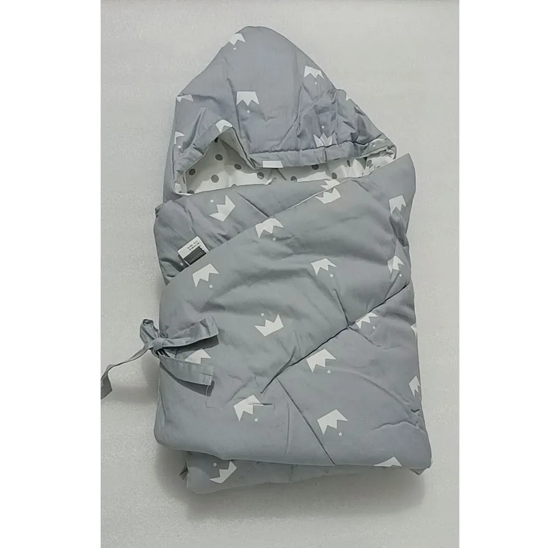 

Simple Crown Printed Pattern Baby Sleeping Bag Children's Autumn and Winter Warm Sleeping Bags Newborn Anti-scare Sleeping Bag